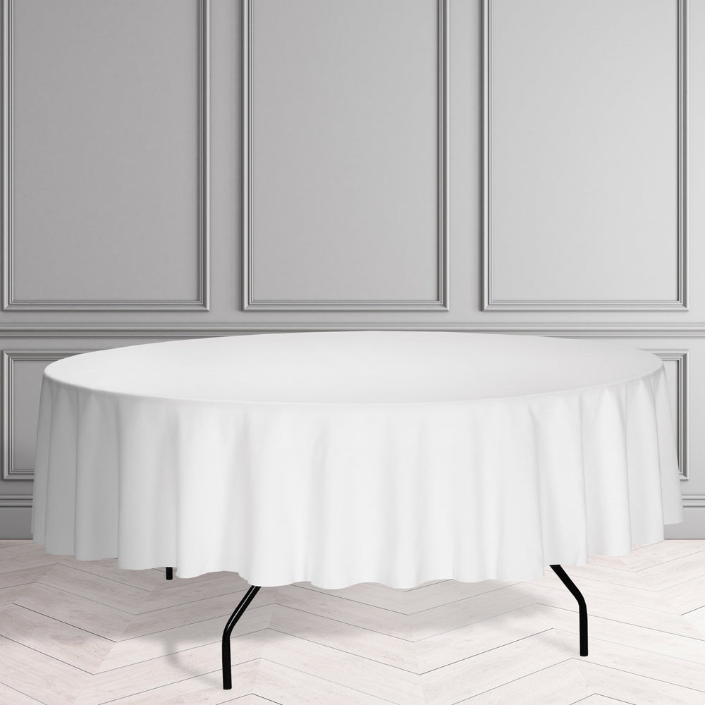 6ft Round White Table Linen