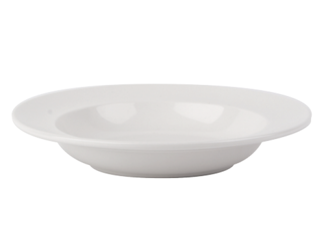 samson plain white pasta bowl
