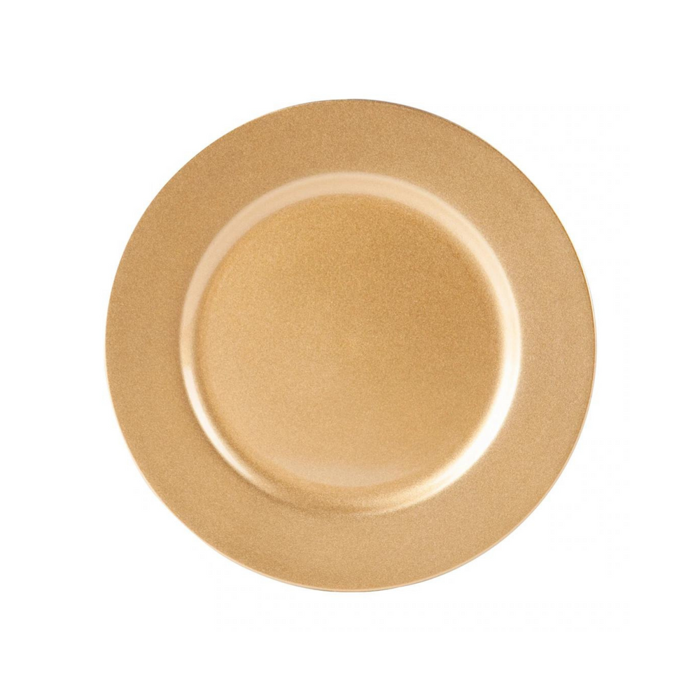 Charger Plate - Smooth Gold Rim