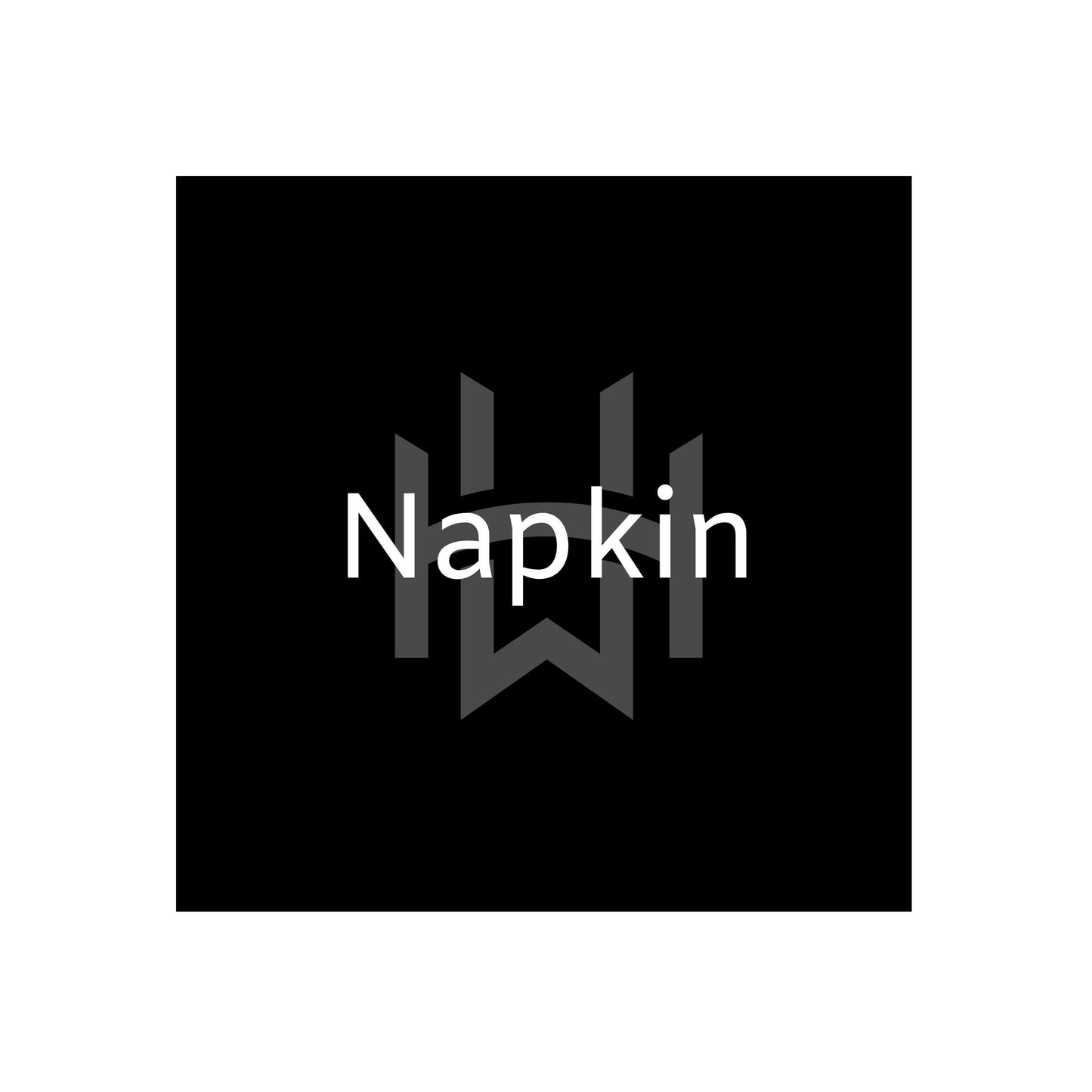 classic plain black napkin