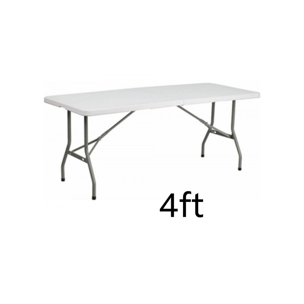 plastic rectangular table – 4 ft